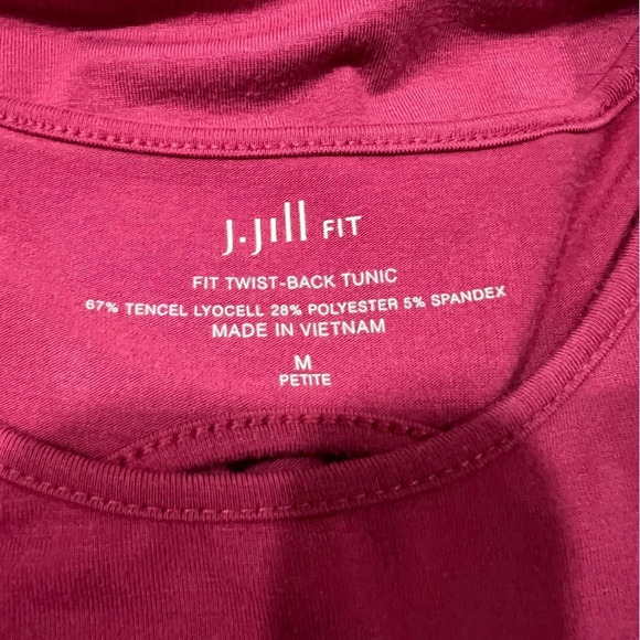 J.Jill Raspberry Fit Twist Back Tunic Medium Petite - Picture 5 of 9